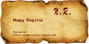 Nagy Regina névjegykártya